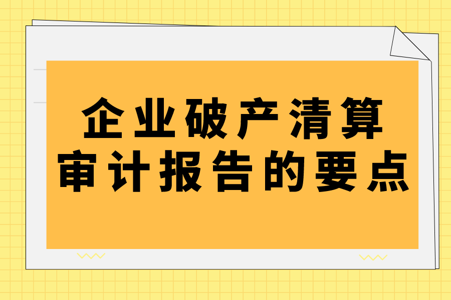 企业破产清算审计报告的要点